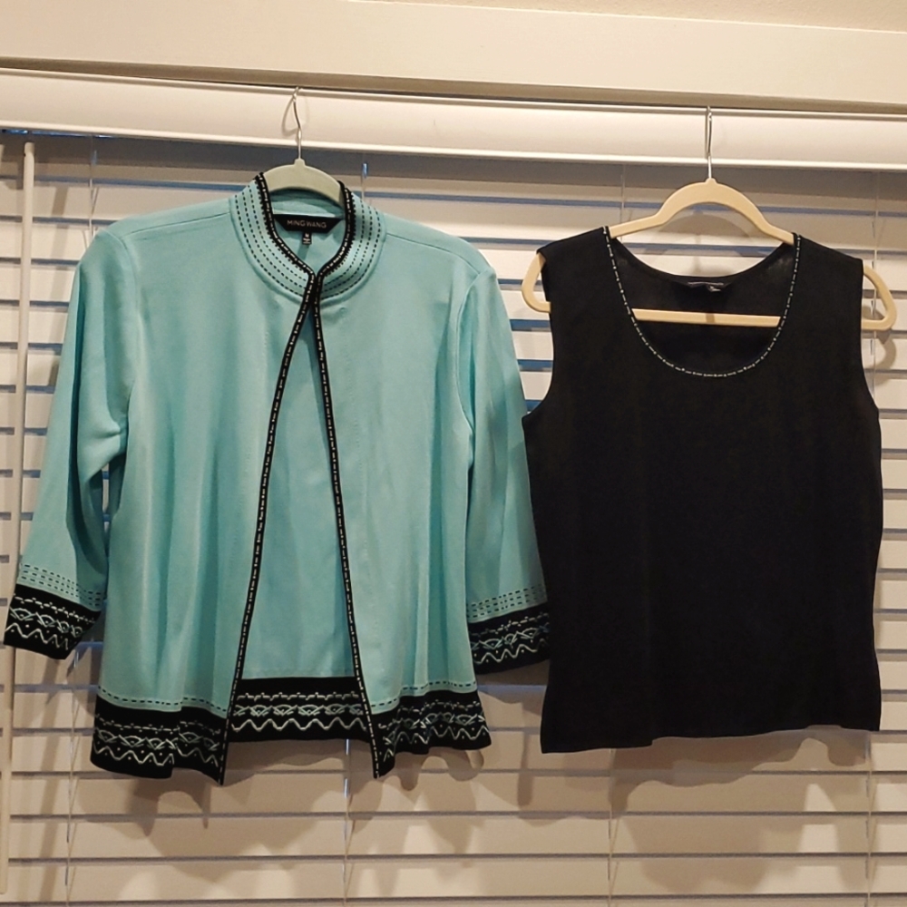 Ming Wang jacket and matching top size M